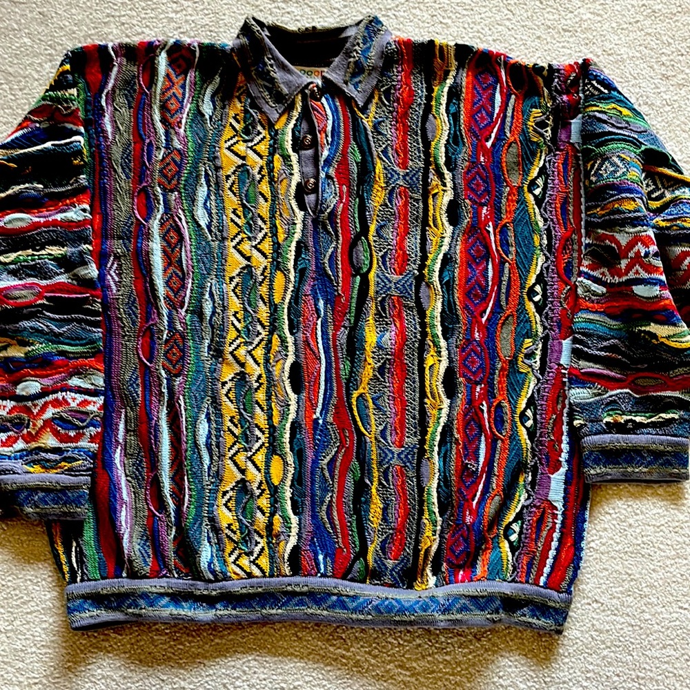 Coogi 3 button sweater
